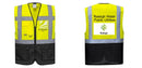Custom Warsaw Yellow and Black Professional Style Safety Vest