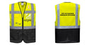 Custom Warsaw Yellow and Black Professional Style Safety Vest