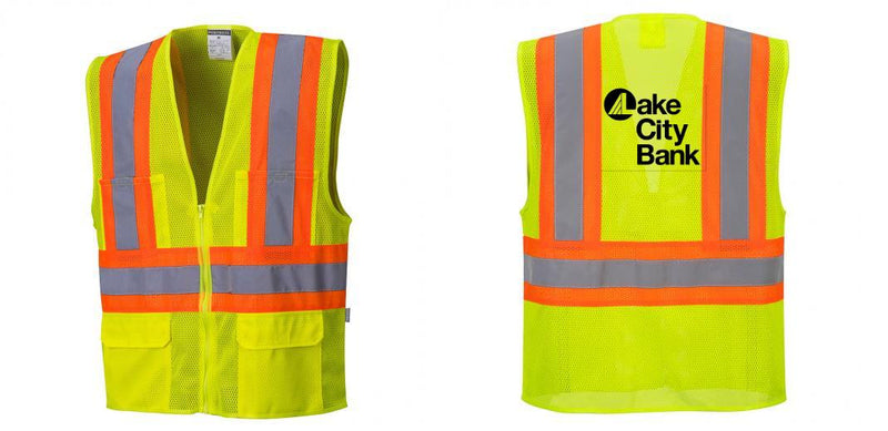 Custom Contrast High Visibility Full Mesh Yellow Safety Vest