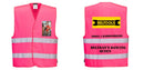 Custom PINK Safety Vest Reflective Hi-Vis Work and Event Style Vest