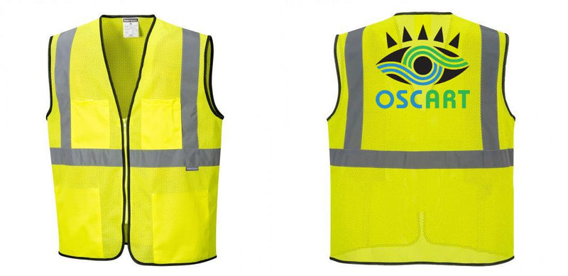 Custom Lightweight High Visibility Yellow Tampa Mesh Vest