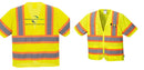 Custom Class 3 Yellow Safety Vest Sleeved Hi-Vis with Pockets