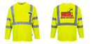 Custom Class 3 Long Sleeve Safety Shirt Hi-Vis Moisture Wicking