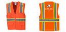 Custom Orange Class 2 Safety Vest with Cooling Mesh Back