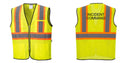Mesh Class 2 Safety Vest with Pockets Hi Vis Reflective