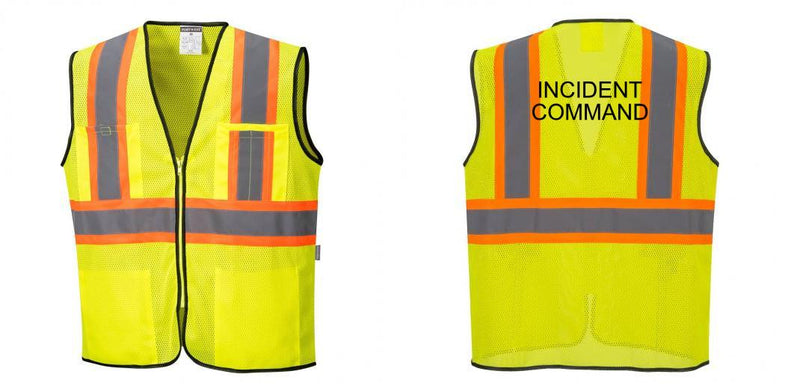 Mesh Class 2 Safety Vest with Pockets Hi Vis Reflective