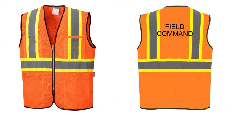 Mesh Class 2 Safety Vest with Pockets Hi Vis Reflective