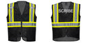 Black Safety Vest | Reflective High Visibility with Pockets