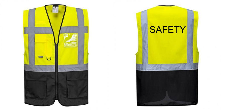 Warsaw Yellow and Black Professional Executive Style Safety Vest