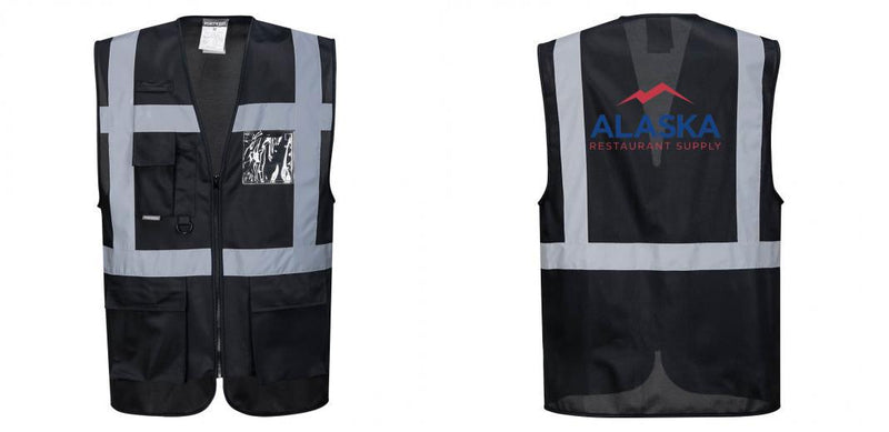 Custom Black Professional Executive Style Safety Vest