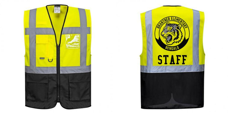 Warsaw Yellow and Black Professional Executive Style Safety Vest