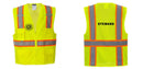 Custom Yellow Class 2 Safety Vest with Cooling Mesh Back