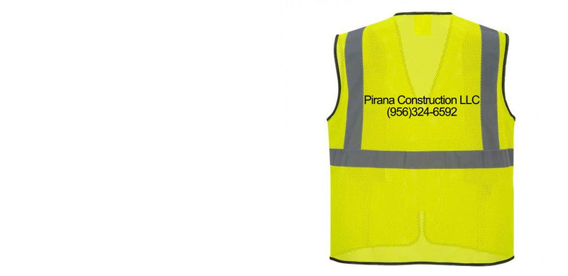 Custom Lightweight High Visibility Yellow Tampa Mesh Vest
