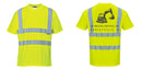 Custom Yellow Hi Vis ANSI Class 2 Safety Shirt