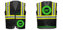 Custom Black Safety Vest Reflective High Visibility with Pockets