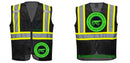 Custom Black Safety Vest Reflective High Visibility with Pockets