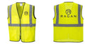Custom Lightweight High Visibility Yellow Tampa Mesh Vest