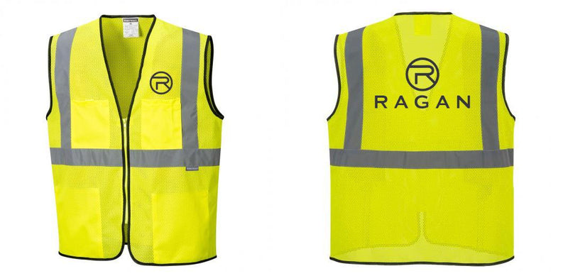Custom Lightweight High Visibility Yellow Tampa Mesh Vest