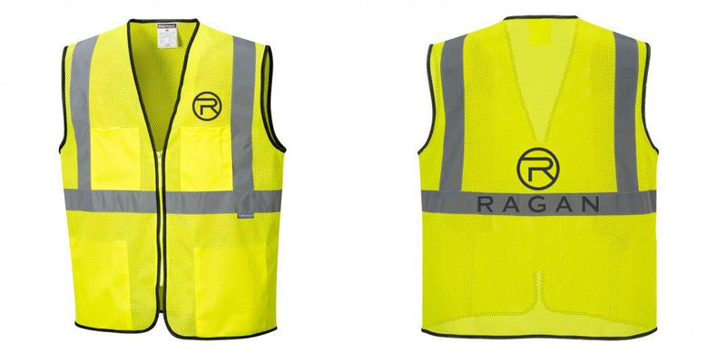 Custom Lightweight High Visibility Yellow Tampa Mesh Vest