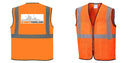 Custom Lightweight High Visibility ORANGE Tampa Mesh Vest