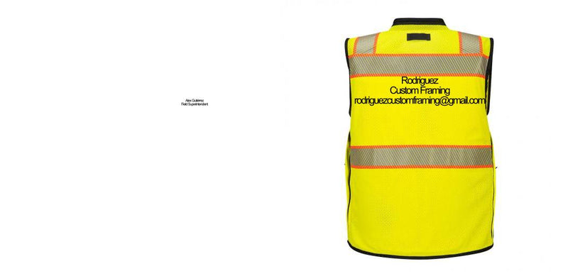 Custom Premium Two-toned Surveyor Safety Vest with Segmented Tape
