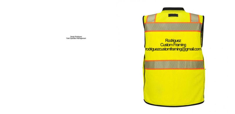 Custom Premium Two-toned Surveyor Safety Vest with Segmented Tape