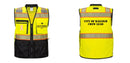 Custom Premium Two-toned Surveyor Safety Vest with Segmented Tape