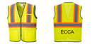 Mesh Class 2 Safety Vest with Pockets Hi Vis Reflective