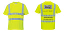Custom Yellow Hi Vis ANSI Class 2 Safety Shirt