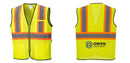 Custom Yellow Mesh Class 2 Reflective Safety Vest with Pockets
