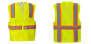 Custom Yellow Class 2 Safety Vest with Cooling Mesh Back