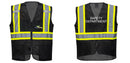 Custom Black Safety Vest Reflective High Visibility with Pockets
