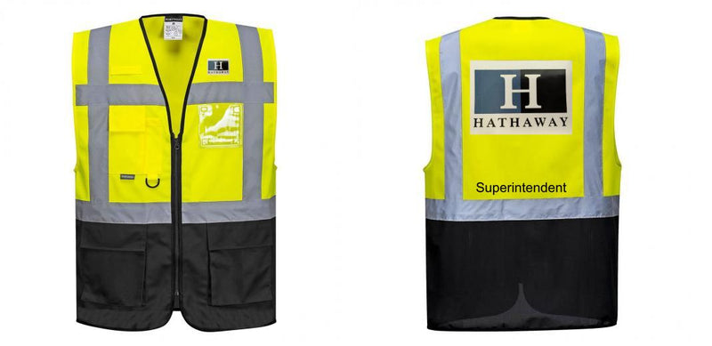 Warsaw Yellow and Black Professional Executive Style Safety Vest