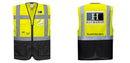 Warsaw Yellow and Black Professional Executive Style Safety Vest