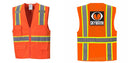 Custom Orange Class 2 Safety Vest with Cooling Mesh Back
