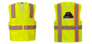 Custom Yellow Class 2 Safety Vest with Cooling Mesh Back