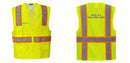 Custom Yellow Class 2 Safety Vest with Cooling Mesh Back