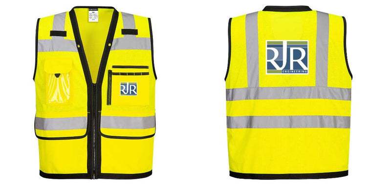 Custom Heavy Duty Hi-Vis Surveyor Vest