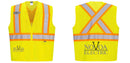 Custom X-Back YELLOW Mesh Contrast Tape Vest