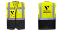 Custom Warsaw Yellow and Black Professional Style Safety Vest