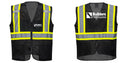 Custom Black Safety Vest Reflective High Visibility with Pockets