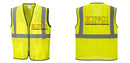 Custom Lightweight High Visibility Yellow Tampa Mesh Vest