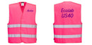 Custom PINK Safety Vest Reflective Hi-Vis Work and Event Style Vest