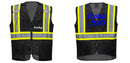 Black Safety Vest | Reflective High Visibility with Pockets