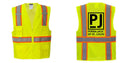 Custom Yellow Class 2 Safety Vest with Cooling Mesh Back