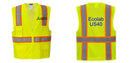 Custom Yellow Class 2 Safety Vest with Cooling Mesh Back