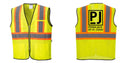 Custom Yellow Mesh Class 2 Reflective Safety Vest with Pockets