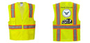 Custom Yellow Class 2 Safety Vest with Cooling Mesh Back