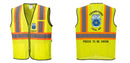 Mesh Class 2 Safety Vest with Pockets Hi Vis Reflective