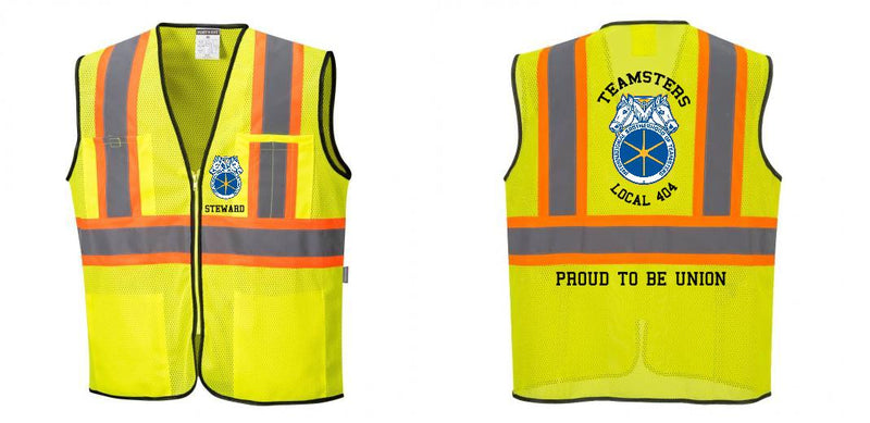 Mesh Class 2 Safety Vest with Pockets Hi Vis Reflective